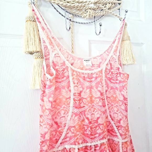 Free People red floral handkerchief slip - Picture 5 of 6